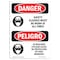 Signmission OSHA, Glasses Must Worn Bilingual, 18in X 12in Alum, 12" W, 18" H, Spanish, OS-DS-A-1218-VS-1557 OS-DS-A-1218-VS-1557 - alternate 1